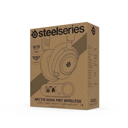 SteelSeries Arctis Nova Pro Wireless ETAIL BOX Kablosuz Gaming Oyuncu Kulaklığı -Beyaz