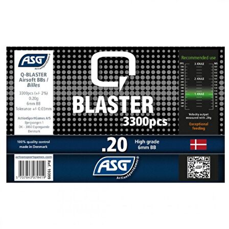 ASG BLASTER 0,20 GR 6 MM AIRSOFT BB/ 3300 ADET