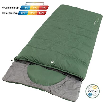 Outwell Contour Lux XL Yazlık & Kışlık Taraflı -16°C Uyku Tulumu Green