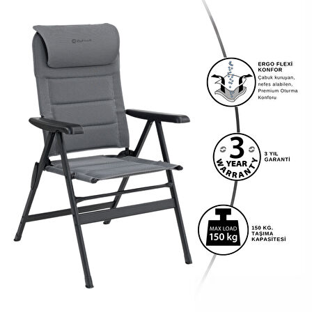 Outwell Kenai Premium 7 Kademeli Ultra Konforlu Doğa Sandalyesi