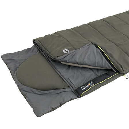 Outwell Contour Yazlık & Kışlık Taraflı -13°C Uyku Tulumu Dark Olive Sol