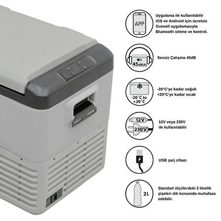 Outwell Arctic Chill 50 L Kompresörlü Buz Dolabı