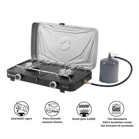 Outwell Mauna Duo Stove İkili Kamp & Karavan Ocağı
