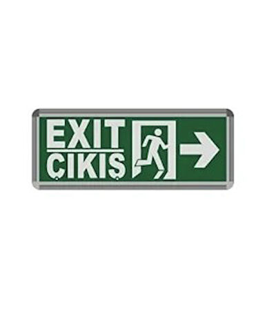 Exit Çıkış Acil Yönlendirme Armatürü Exit Çıkış Adamlı Sağ Sol