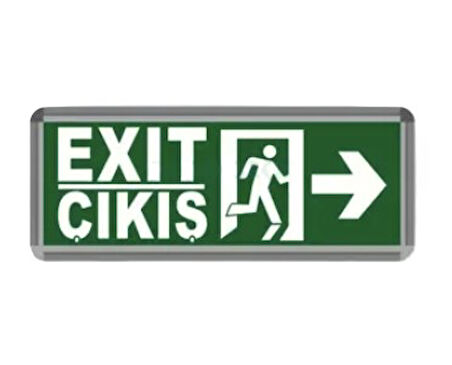Exit Çıkış Acil Yönlendirme Armatürü Exit Çıkış Adamlı Sağ Sol
