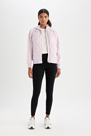 DeFactoFit Regular Fit Kapüşonlu Fermuarlı Çift Cepli Mont