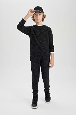 DeFacto Erkek Çocuk Beli Bağcıklı Lastikli Paça Cepli Jogger Eşofman Altı B8915A823CWBK81