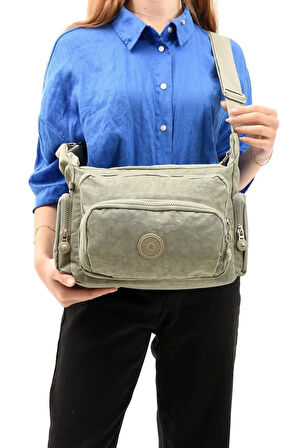 Çapraz Askılı Ultra Hafif Çok Cepli Omuz Çantası Klinkıl Kumaş