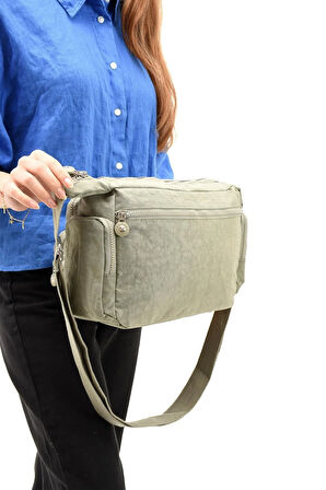 Çapraz Askılı Ultra Hafif Çok Cepli Omuz Çantası Klinkıl Kumaş