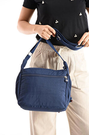 Çapraz Askılı Ultra Hafif Çok Cepli Omuz Çantası Klinkıl Kumaş