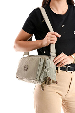 Çapraz Askılı Ultra Hafif Çok Cepli Omuz Çantası Klinkıl Kumaş