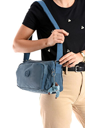 Çapraz Askılı Ultra Hafif Çok Cepli Omuz Çantası Klinkıl Kumaş