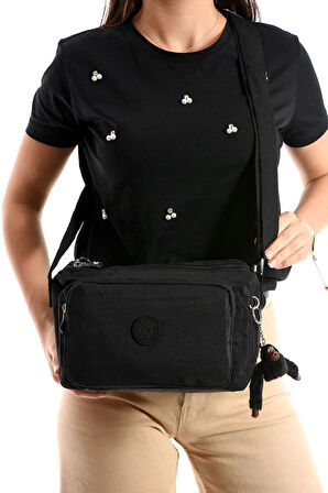 Çapraz Askılı Ultra Hafif Çok Cepli Omuz Çantası Klinkıl Kumaş