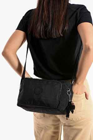 Çapraz Askılı Ultra Hafif Çok Cepli Omuz Çantası Klinkıl Kumaş