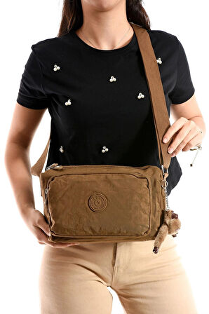 Çapraz Askılı Ultra Hafif Çok Cepli Omuz Çantası Klinkıl Kumaş