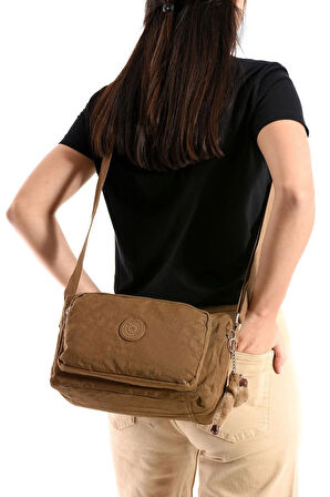 Çapraz Askılı Ultra Hafif Çok Cepli Omuz Çantası Klinkıl Kumaş