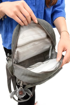 Unisex Su Geçirmez Çok Gözlü Gri Renk Çapraz Askılı Göğüs ve Sırt Çantası
