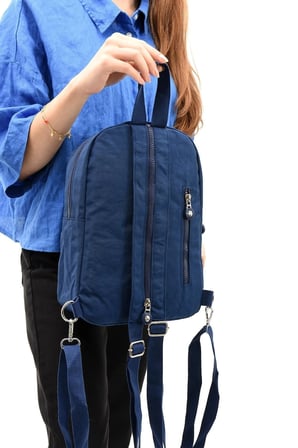 Unisex Su Geçirmez Çok Gözlü Lacivert Renk Çapraz Askılı Göğüs ve Sırt Çantası
