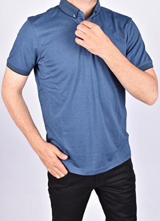 KML-R1000 POLO YAKA 50/1 MERSERİZE TİŞÖRT/LACİVERT-İNDİGO/L