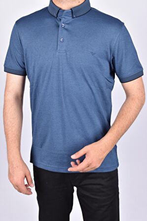 KML-R1000 POLO YAKA 50/1 MERSERİZE TİŞÖRT/LACİVERT-İNDİGO/L