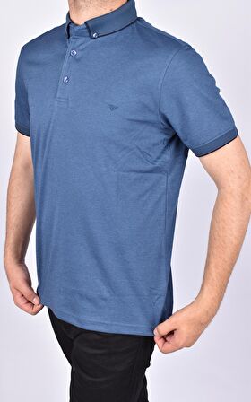 KML-R1000 POLO YAKA 50/1 MERSERİZE TİŞÖRT/LACİVERT-İNDİGO/L