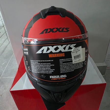 KAPALI KASK AXXIS MAT KIRMIZI SİYAH 2XL