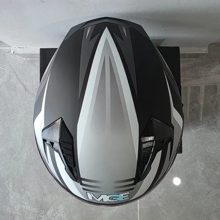 ÇENESİZ KASK JK528-1 MGE VİZÖRLÜ MAT SİYAH GÜMÜŞ M