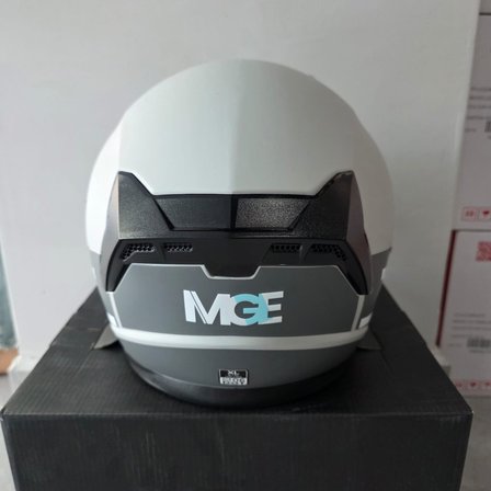 ÇENESİZ KASK JK528-1 MGE VİZÖRLÜ MAT GRİ XL