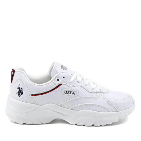 U.S. Polo Assn  Beyaz Yüksek Taban Kadın Sneaker Ayakkabı