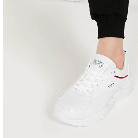 U.S. Polo Assn  Beyaz Yüksek Taban Kadın Sneaker Ayakkabı