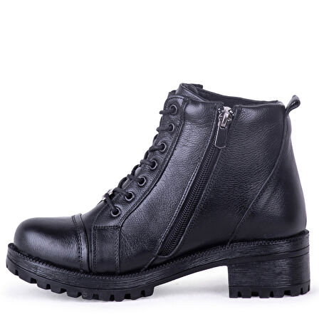 Pierre Cardin 54062 Kadın Hakiki Deri Fermuarlı Bağcıklı Bot