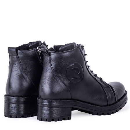 Pierre Cardin 54062 Kadın Hakiki Deri Fermuarlı Bağcıklı Bot