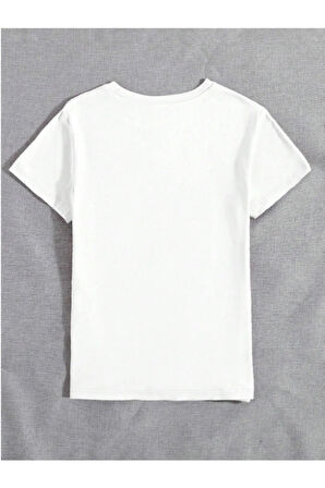 Unisex Pamuklu Eyfel Kulesi Ön Baskılı Tasarım Tshirt