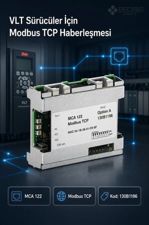 Danfoss VLT Modbus TCP MCA 122 Haberleşme Kartı