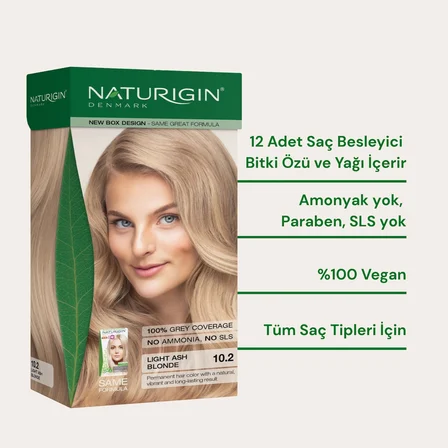 Naturigin Doğal Saç Boyası Açık Küllü Sarı 10.2 ( 2 Adet )