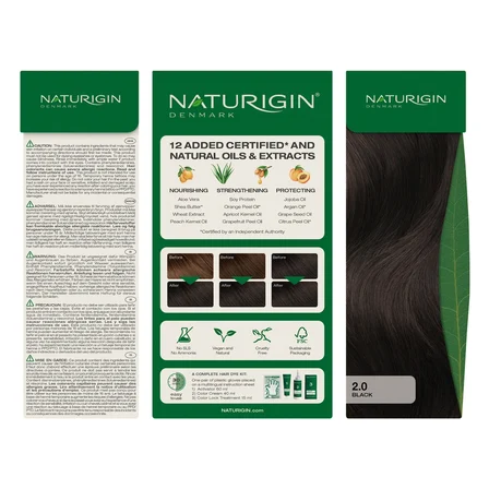Naturigin Doğal Saç Boyası Siyah 2.0 ( 2 Adet )