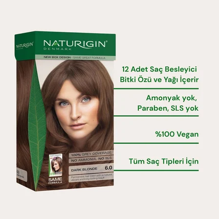 Naturigin Doğal Saç Boyası Koyu Sarı 6.0 ( 2 Adet )
