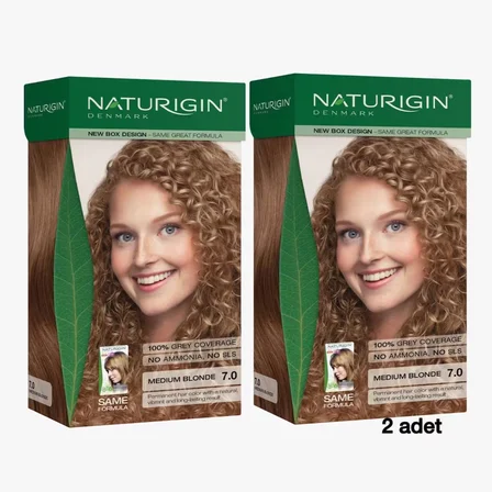 Naturigin Doğal Saç Boyası Orta Sarı 7.0 ( 2 Adet )