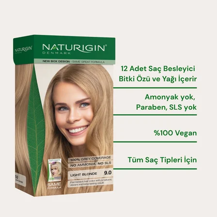 Naturigin Doğal Saç Boyası Açık Sarı 9.0 ( 2 Adet )