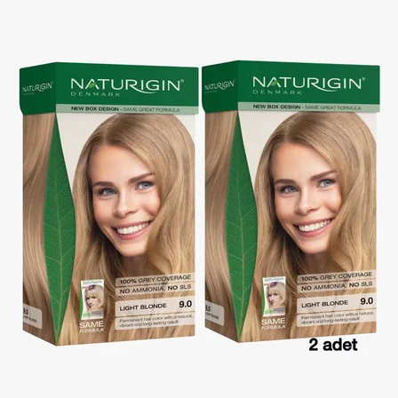 Naturigin Doğal Saç Boyası Açık Sarı 9.0 ( 2 Adet )