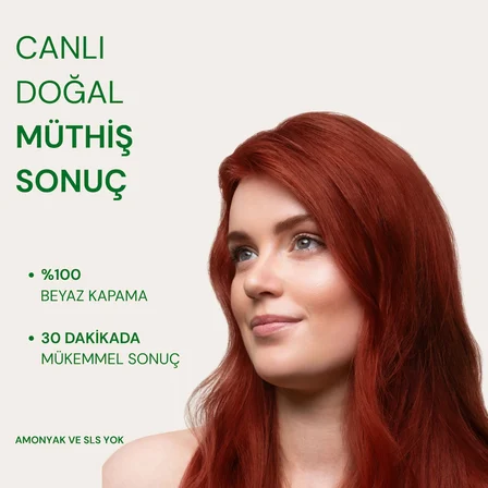Naturigin Doğal Saç Boyası Yoğun Kızıl 7.55 ( 2 Adet )