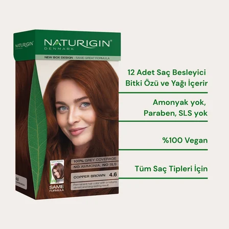 Naturigin Doğal Saç Boyası Bakır Kahve 4.6 ( 2 Adet )