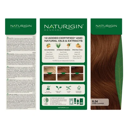 Naturigin Doğal Saç Boyası Koyu Bakır 6.34 ( 2 Adet )