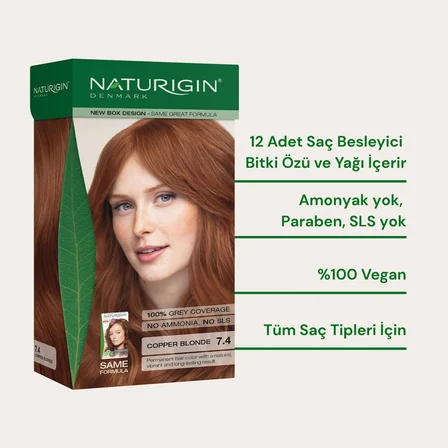 Naturigin Doğal Saç Boyası Bakır Sarı 7.4 ( 2 Adet )