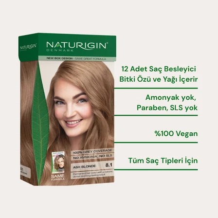 Naturigin Doğal Saç Boyası Küllü Sarı 8.1 ( 2 Adet )