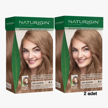 Naturigin Doğal Saç Boyası Küllü Sarı 8.1 ( 2 Adet )