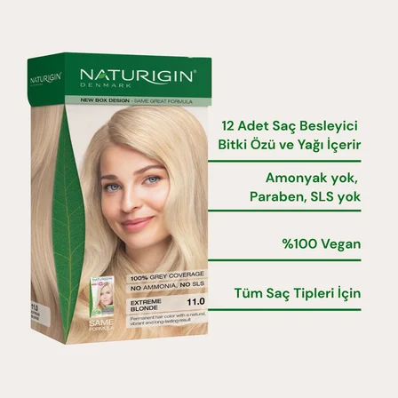 Naturigin Doğal Saç Boyası Çok Açık Sarı 11.0 ( 2 Adet )