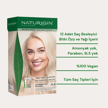 Naturigin Doğal Saç Boyası Çok Açık Küllü Sarı 11.2 ( 2 Adet )