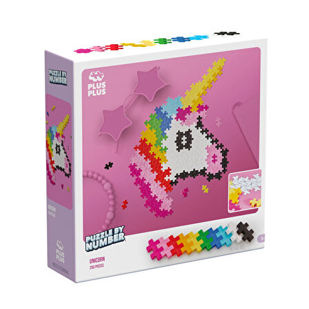 Plus-Plus Puzzle by Number Unicorn (250 Parça)