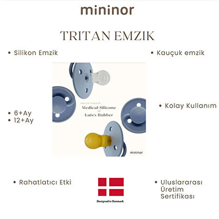 Minimor Mininor Silikon Emzik 0+ Ay - Opal lake